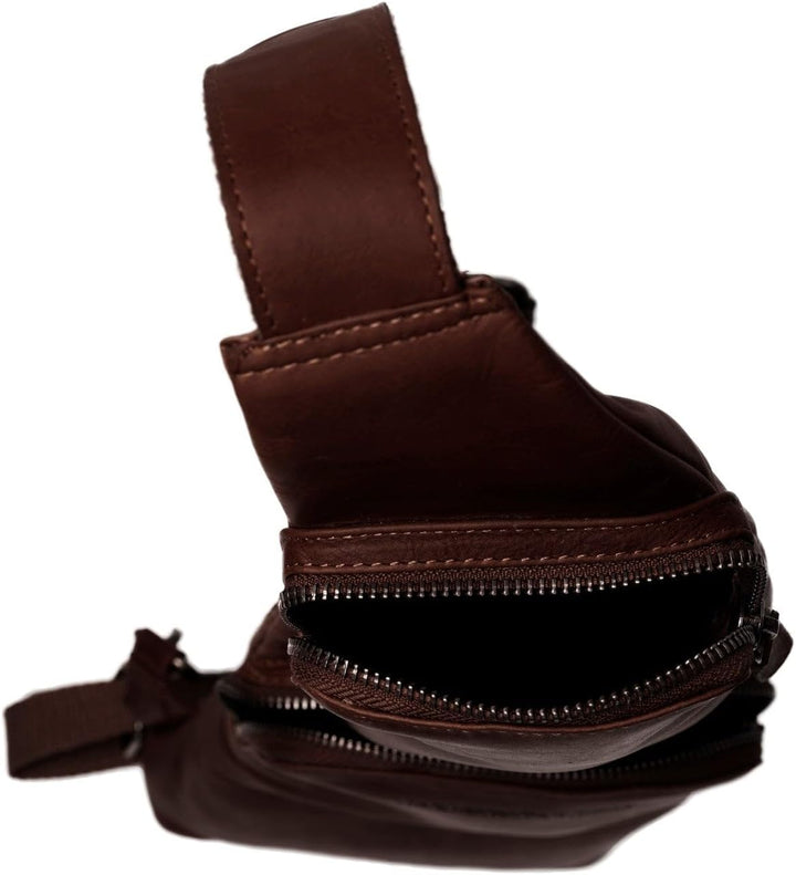 The Chesterfield Brand Wax Pull Up Logan Umhängetasche Leder 17 cm Brown, Brown
