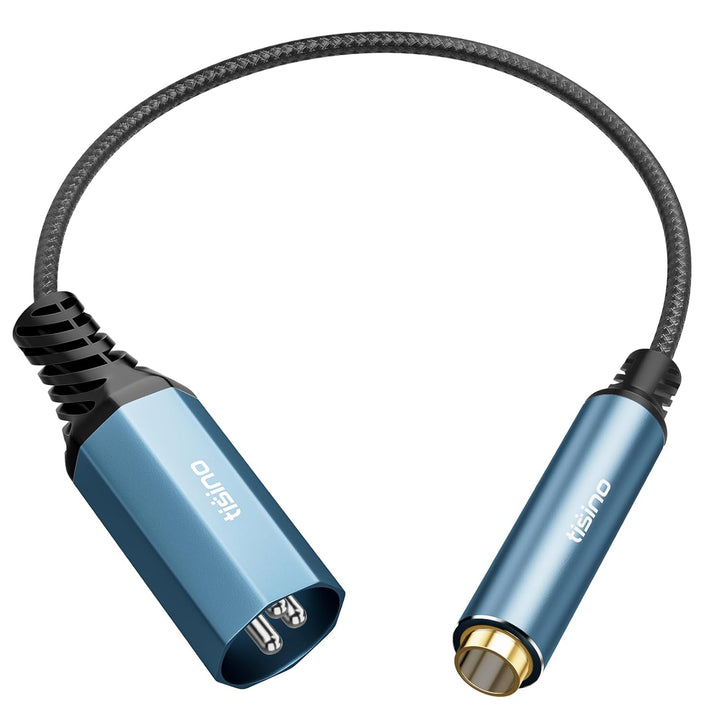 Tisino 6,3mm Klinke auf XLR Kabel, 1,5m symmetrisches 6,35mm Buchse auf XLR Stecker Stereo Audio Ada