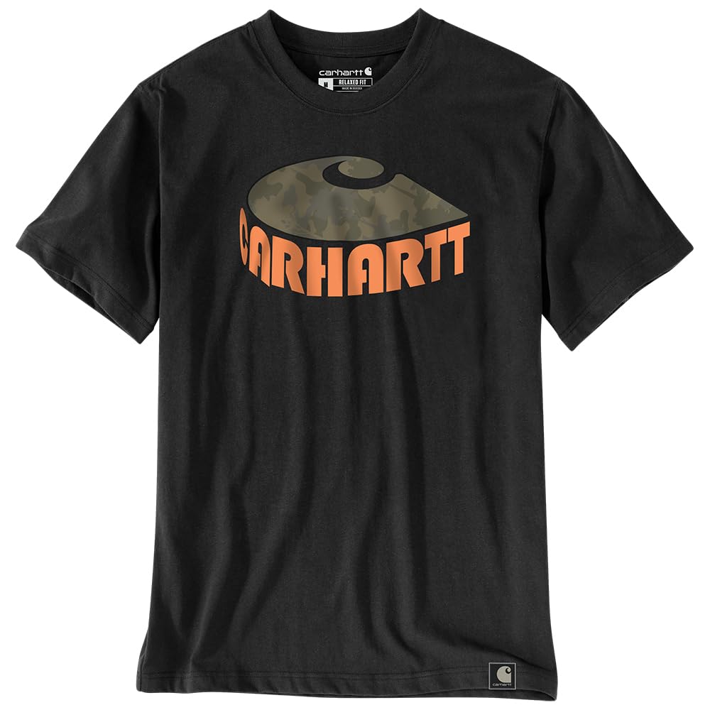 Carhartt Herren Core Logo S/S T-Shirt XS Schwarz, XS Schwarz