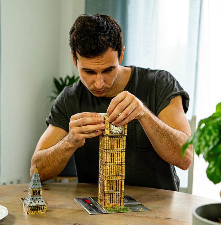 Ravensburger 3D Puzzle Big Ben bei Nacht 12588 - Das berühmte Bauwerk als Night Edition mit LED - 21