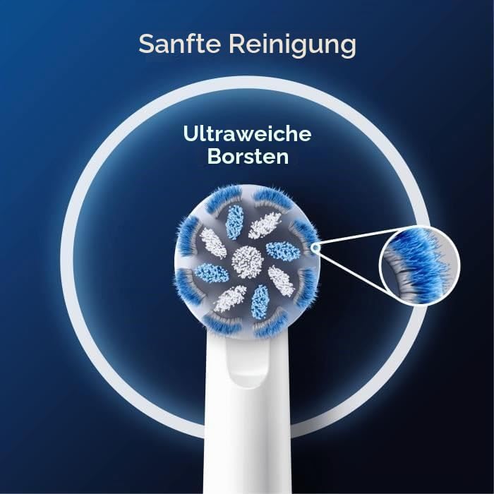 Oral-B Pro Sensitive Clean Aufsteckbürsten für elektrische Zahnbürste, 6 Stück Weiss 1 stück (6er Pa