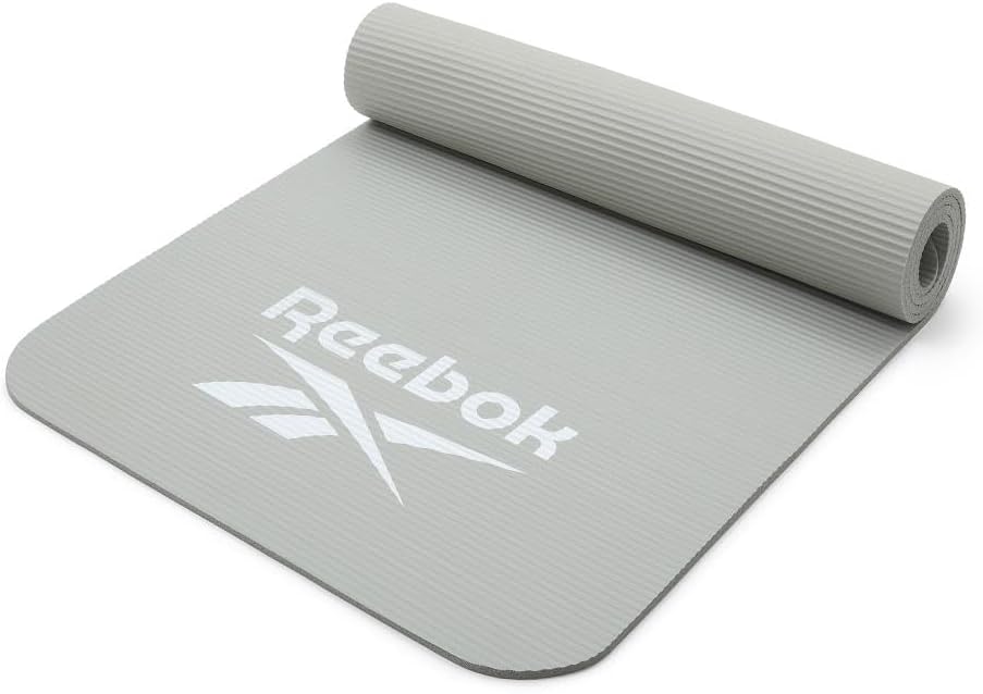 Reebok Trainingsmatte - Rutschfeste Gymnastikmatte aus natürlichem Gummi in 7mm, 10mm, 15mm und vers
