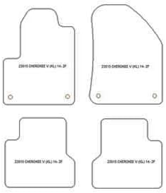 MDM fussmatten für Jeep Cherokee V (KL) ab 03.2014- Passform wie Original aus Velours, Automatten mi