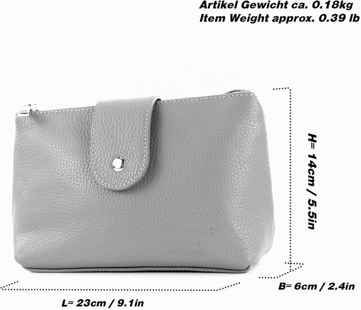 modamoda de - T213 - ital. Leder Kosmetiktasche Maskenetui Medium, Farbe:Senfgelb, Senfgelb