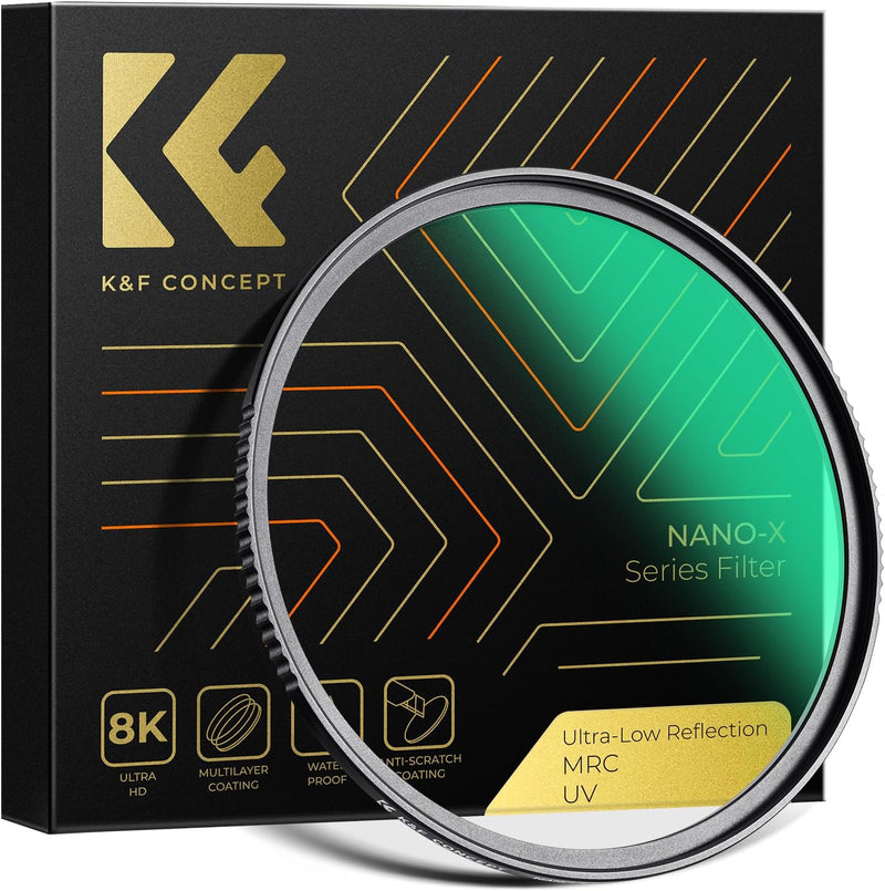 K&F Concept Nano-X Serie Ultra-niedrige Reflexion 67mm MC UV Filter Schutzfilter, 67MM