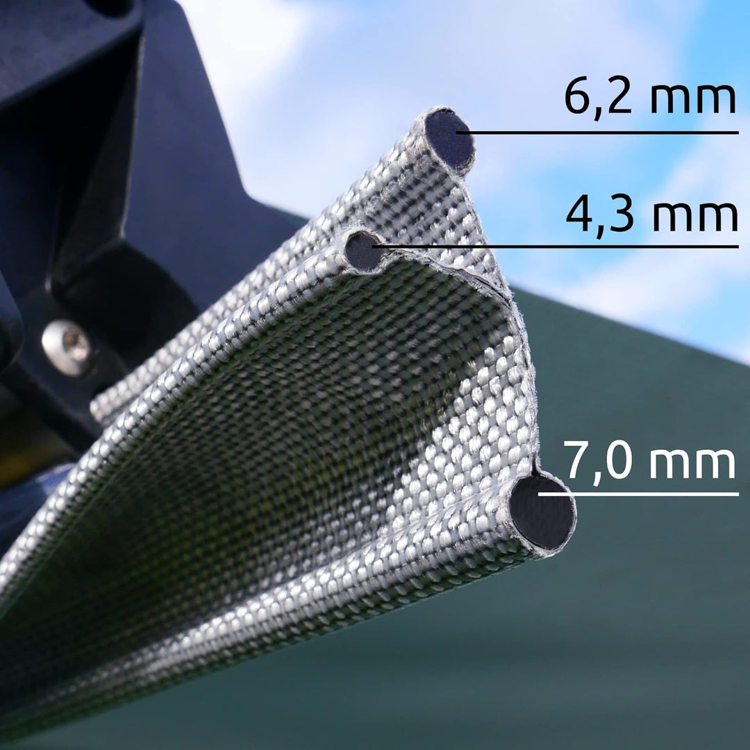 yourGEAR Sun + Rain Blocker 3,7 x 2 m - Vorderwand für Markise schützt vor Sonne, Wind und Regen