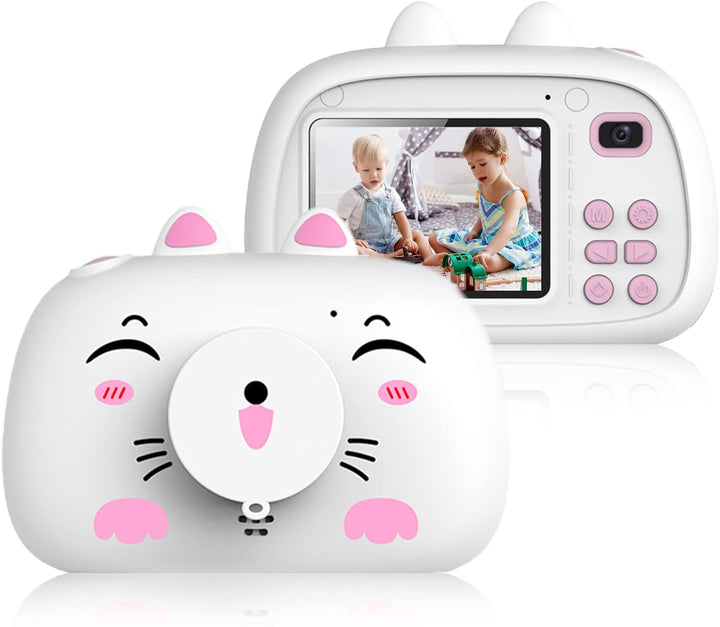 SUPBRO Kinderkamera Kätzchen Silikonhülle Fotoapparat Kinder Digitalkamera Mit 2.4" IPS-Bildschirm 1