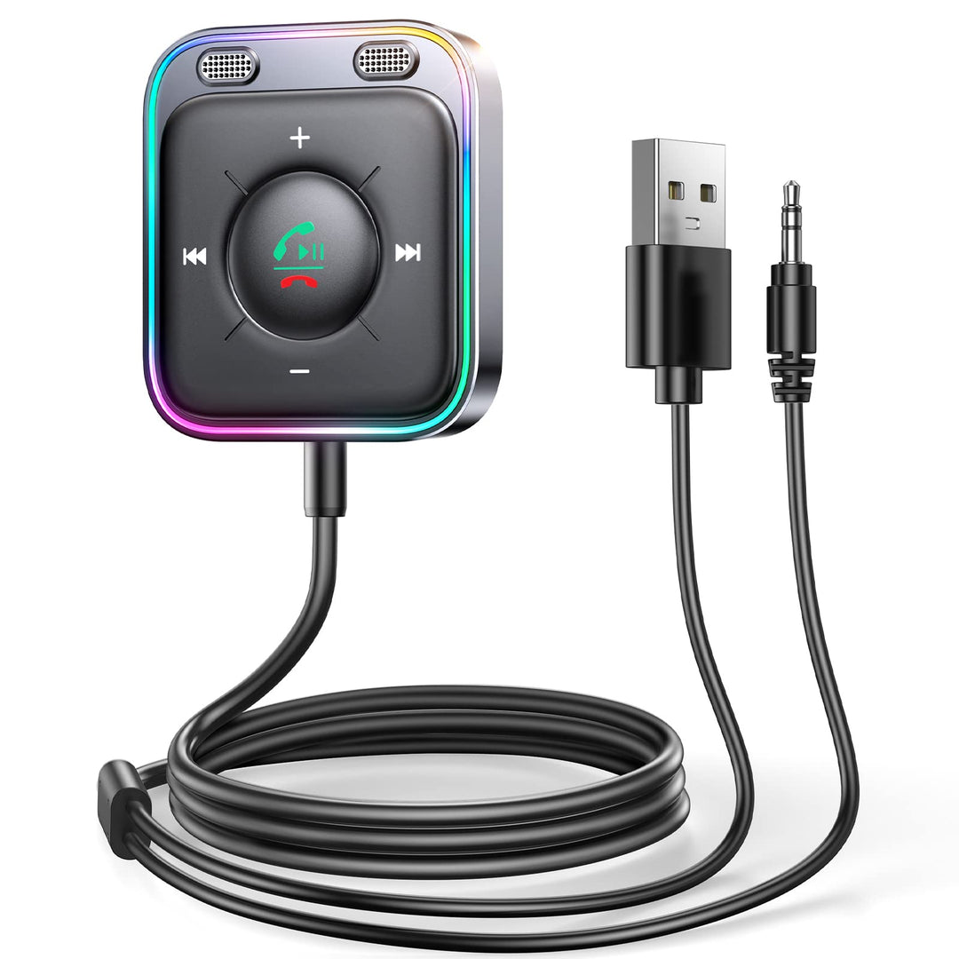 JOYROOM 2024 Aux Bluetooth Adapter Auto mit Freisprecheinrichtung,【Hi-Fi Stereo Audio】 USB Bluetooth