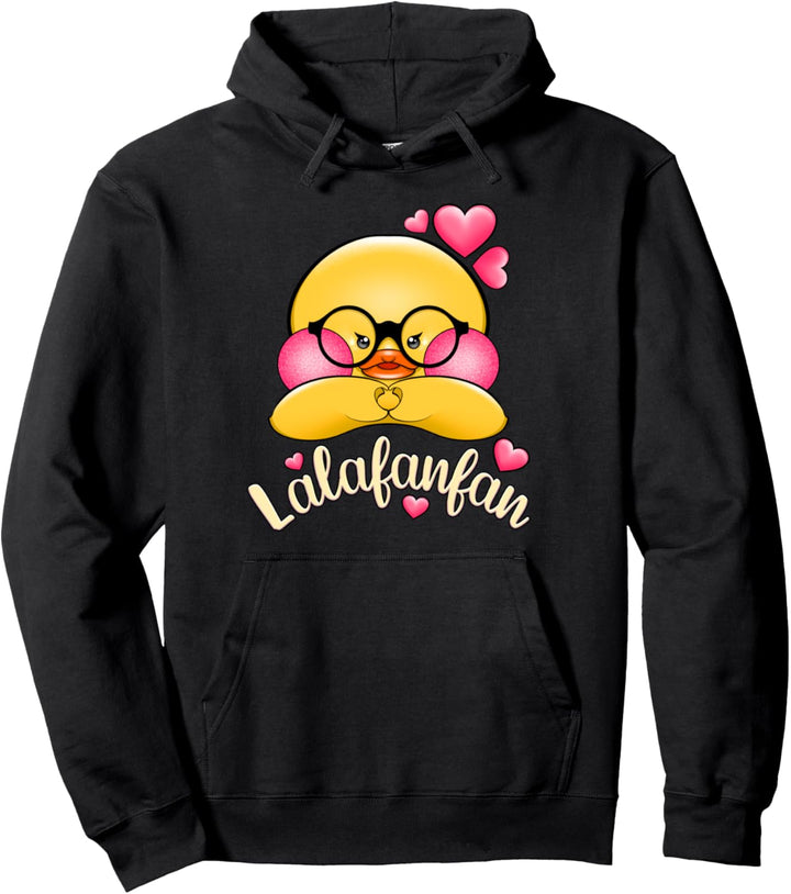 Lalafanfan Ente mit Brille und Herz Pullover Hoodie