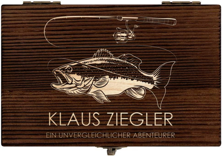 Maverton Whisky Steine Set - in Holzbox mit Gravur - 6 Eiswürfel + Zange + Velourbeutel - wiederverw