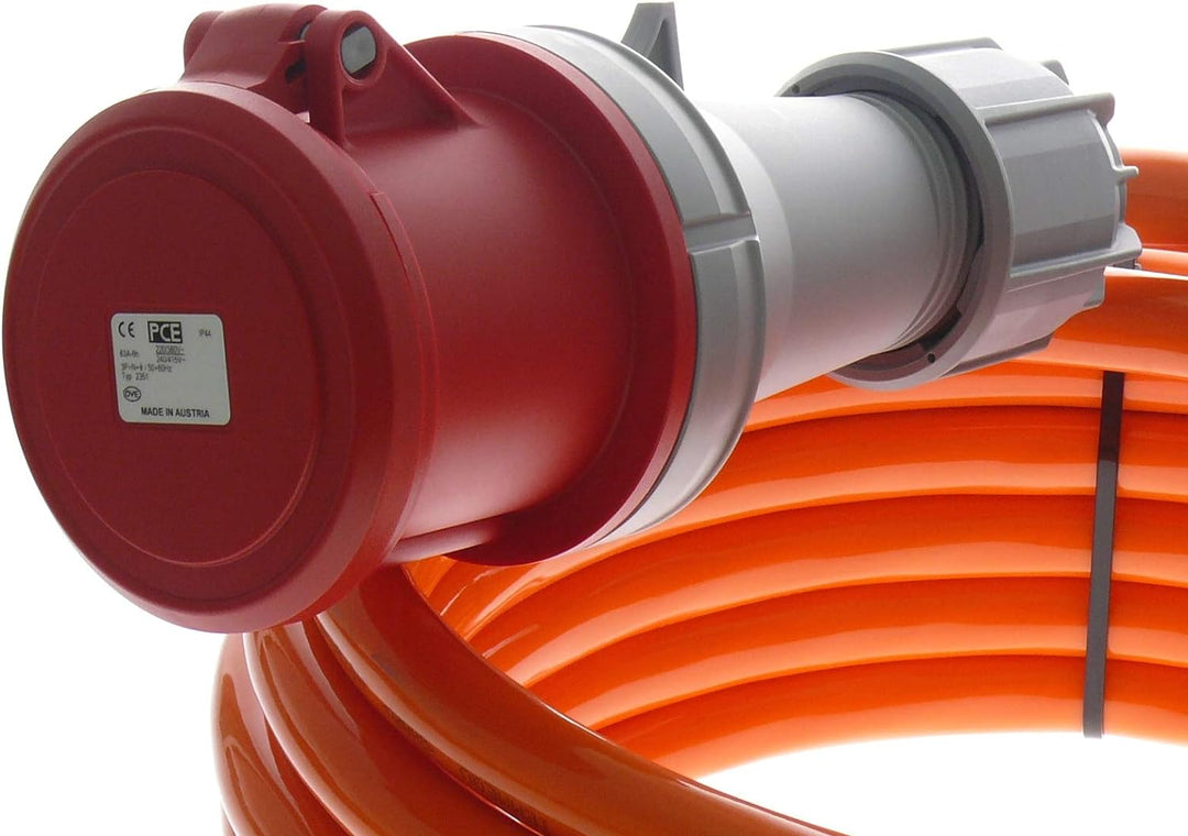 CEE Starkstromkabel Verlängerungskabel 63A 400V Pur Leitung H07BQ-F 5g10 5x10 mm² Aussenbereich IP44