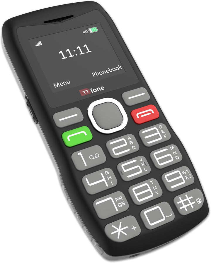 TTfone TT890 4G Seniorentelefon - Einfach zu bedienendes Big Button Handy mit Nothilfe-Taste, USB-C