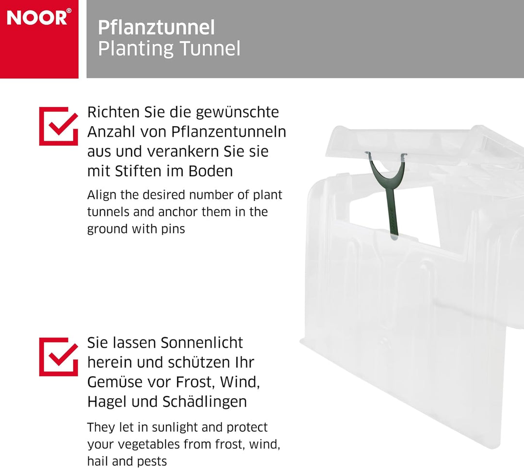 NOOR Pflanztunnel Modul'o 60, 79x59x50 cm I Mini-Gewächshaus zur sicheren Anzucht von allen Pflanzen