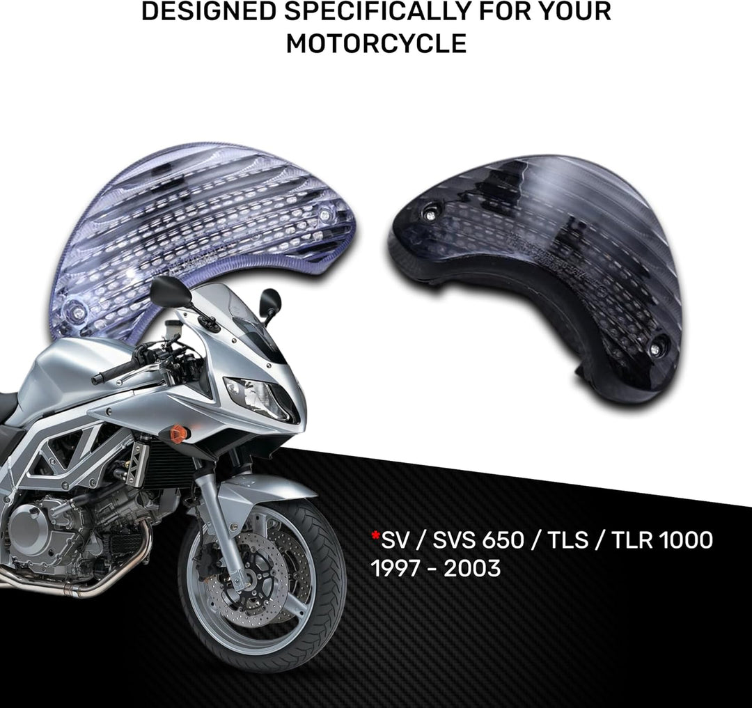 aVDB-moto LED Bremslicht/Rücklicht kompatibel mit SUZUKI SV 650 S SV650S 1999-2002 Plug & Play mit i