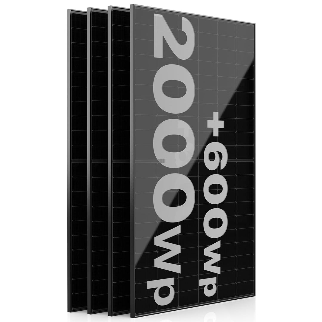 Solarpanel 4x 500W Jolywood Bifazial Glas-Glas PV-Module mit 2x2mm Glas, modernster n-Type Technolog