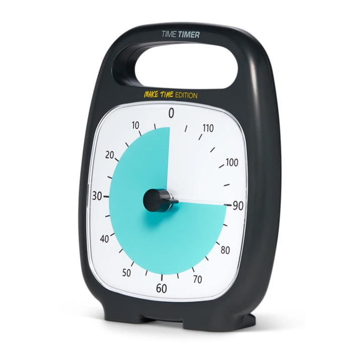 Time Timer Plus 120 Minuten visueller Countdown-Uhr Make Time Edition mit Notizblock – für Kinder im