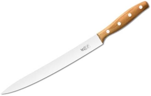 Windmühlenmesser Fleisch- und Filiermesser - K6M - rostfreier Edelstahl, Klinge: 23 cm Farbe Walnuss