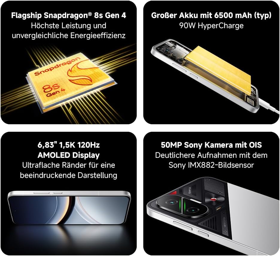 Xiaomi Poco F7 Smartphone, 12+512GB, Schwarz, Flaggschiff Snapdragon 8s Gen 4, 6500mAh Akku, 50MP So