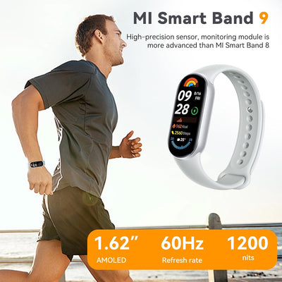 Mi Smart Band 9 Fitness Activity Tracker, Mi Band 9 Smartwatch 1.62''AMOLED Display, 60Hz Bildwieder