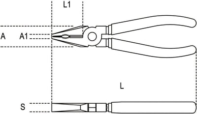 Beta 1150BM 220 - Universalzangen, verchromt, poliert, Griffe aus Bimaterial