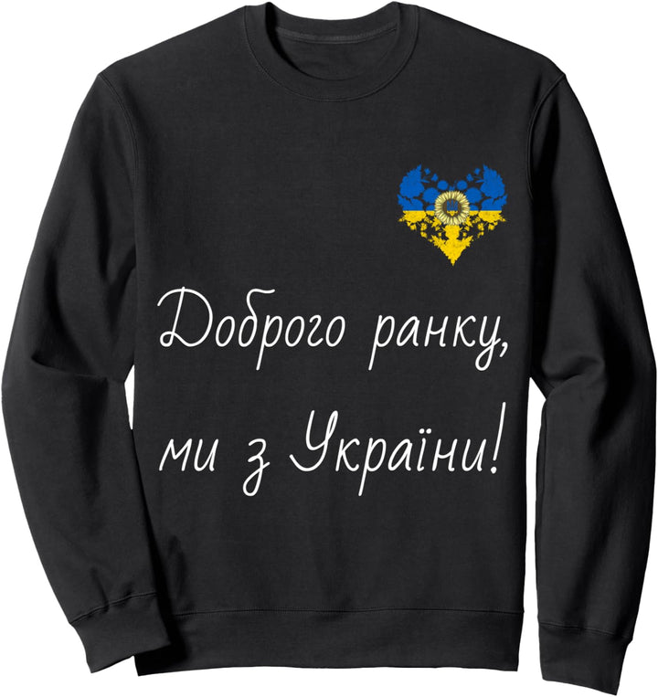 Wir sind aus der Ukraine! Ukrainische Herz-Retro-Flagge Sweatshirt