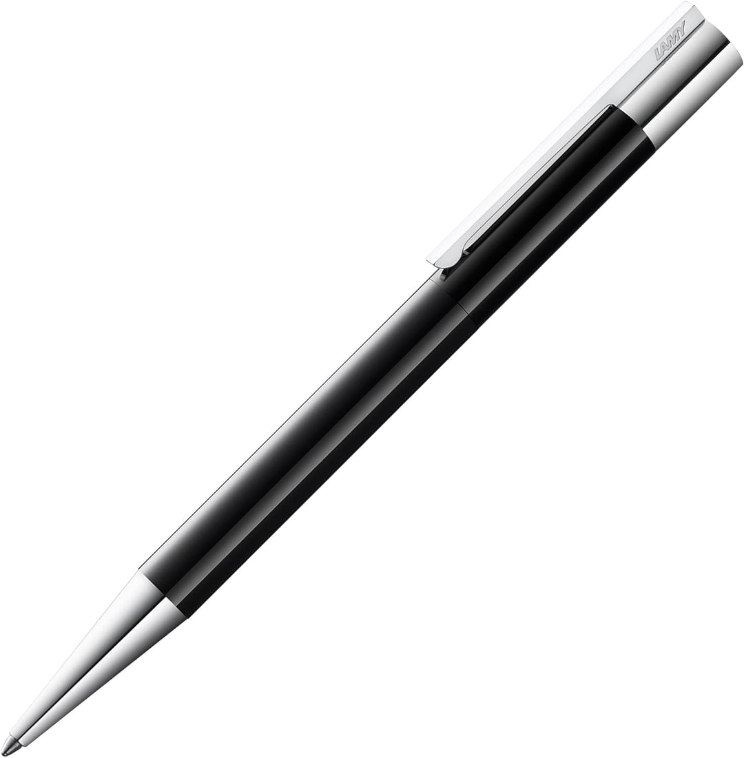 LAMY scala Kugelschreiber 279 – Kuli aus Edelstahl in der Farbe Piano-Schwarz, mit Drehmechanik – Mi