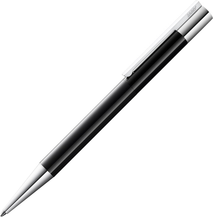 LAMY scala Kugelschreiber 279 – Kuli aus Edelstahl in der Farbe Piano-Schwarz, mit Drehmechanik – Mi