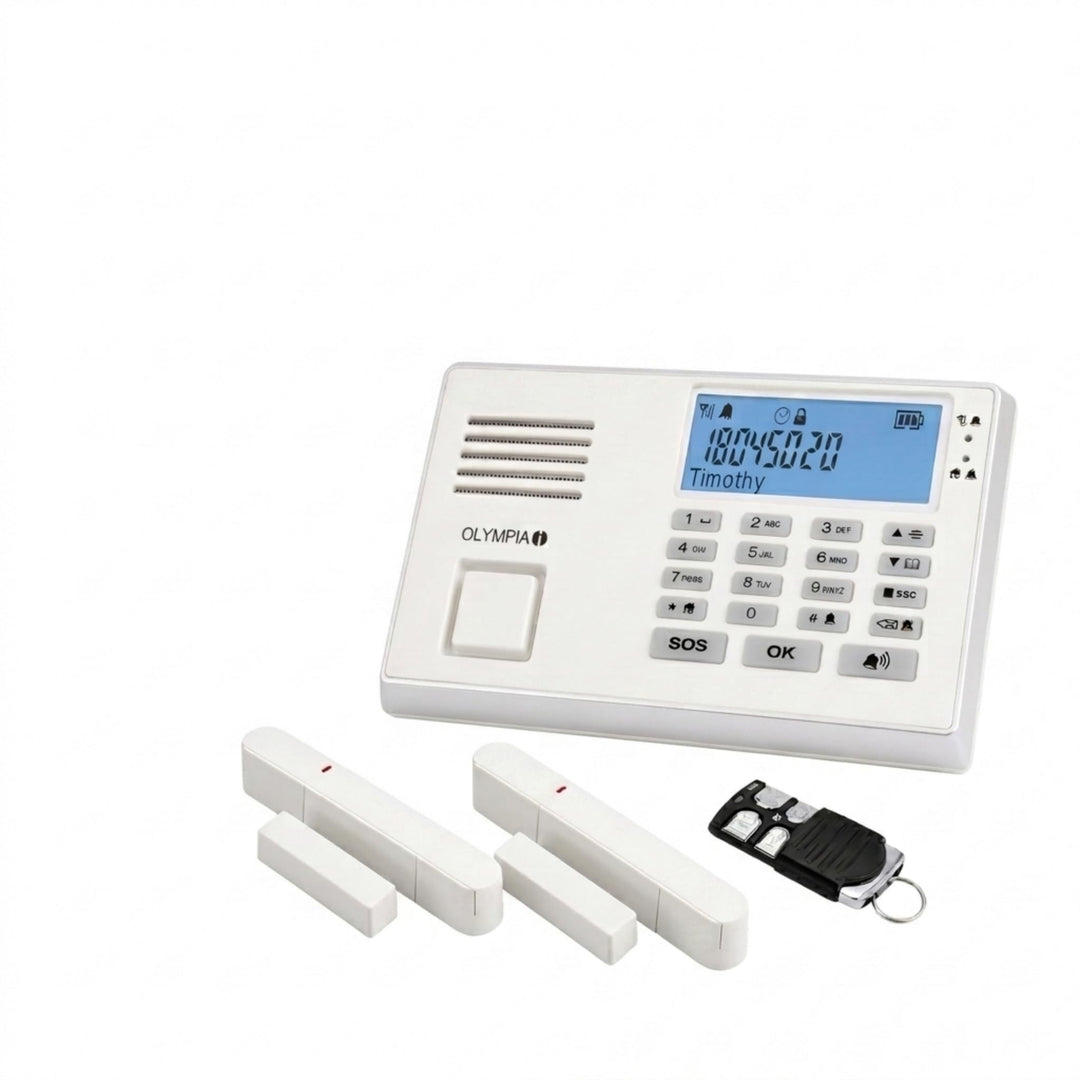 Olympia 5961 Protect 9035 Drahtlose GSM Alarmanlage mit Notruf und Freisprechfunktion, AppSteuerung
