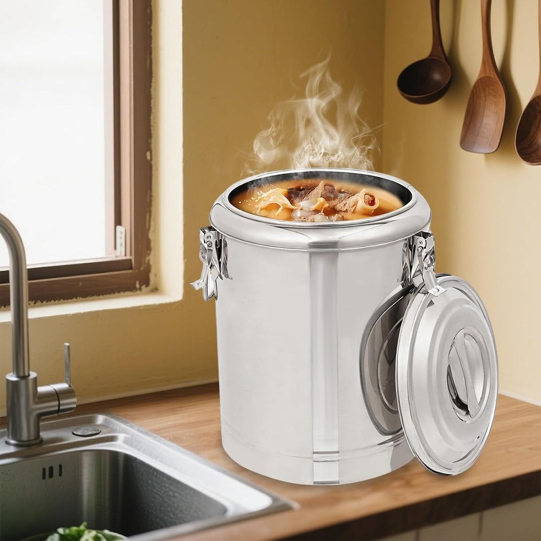 20L Edelstahl Isoliert Eimer, Thermobehälter, Isolierter Eimer, Isolierkanne, Thermobox, Warmhaltebe