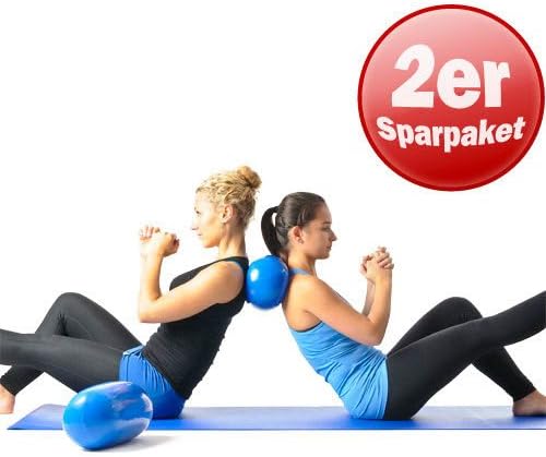 Original Pezzi® Mini Eggball® Gymnastik Ball Yoga Pilates Ball Übungsball Standard (Blau) Partnerkom