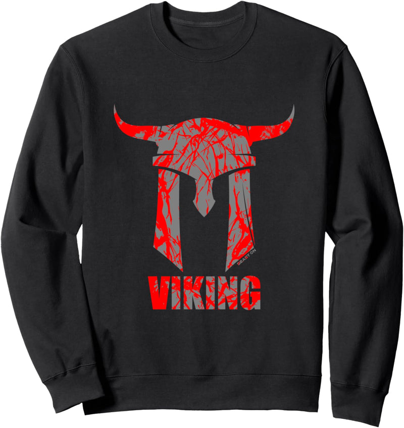 VIKING Wikinger Helm rot | Gym Motivation Fitness Sprüche Sweatshirt