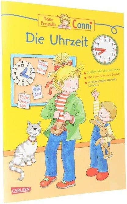 Eichmüller Kinderwecker Eule rosa Analogwecker mit Alarm Snooze und Licht mit Conni Buch Uhrzeit Ler