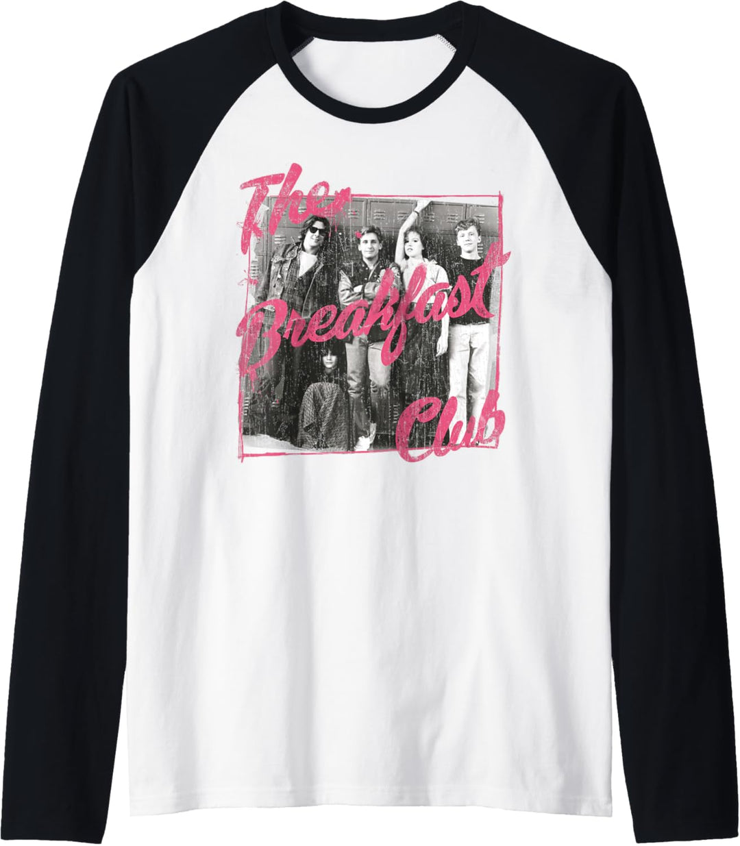 Breakfast Club Pink Text Group Photograph Raglan