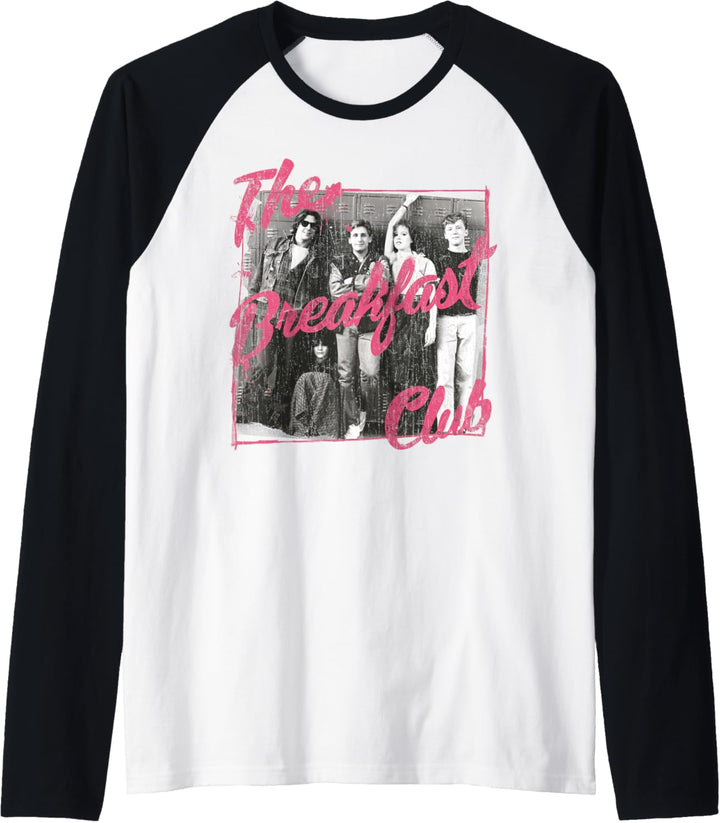Breakfast Club Pink Text Group Photograph Raglan