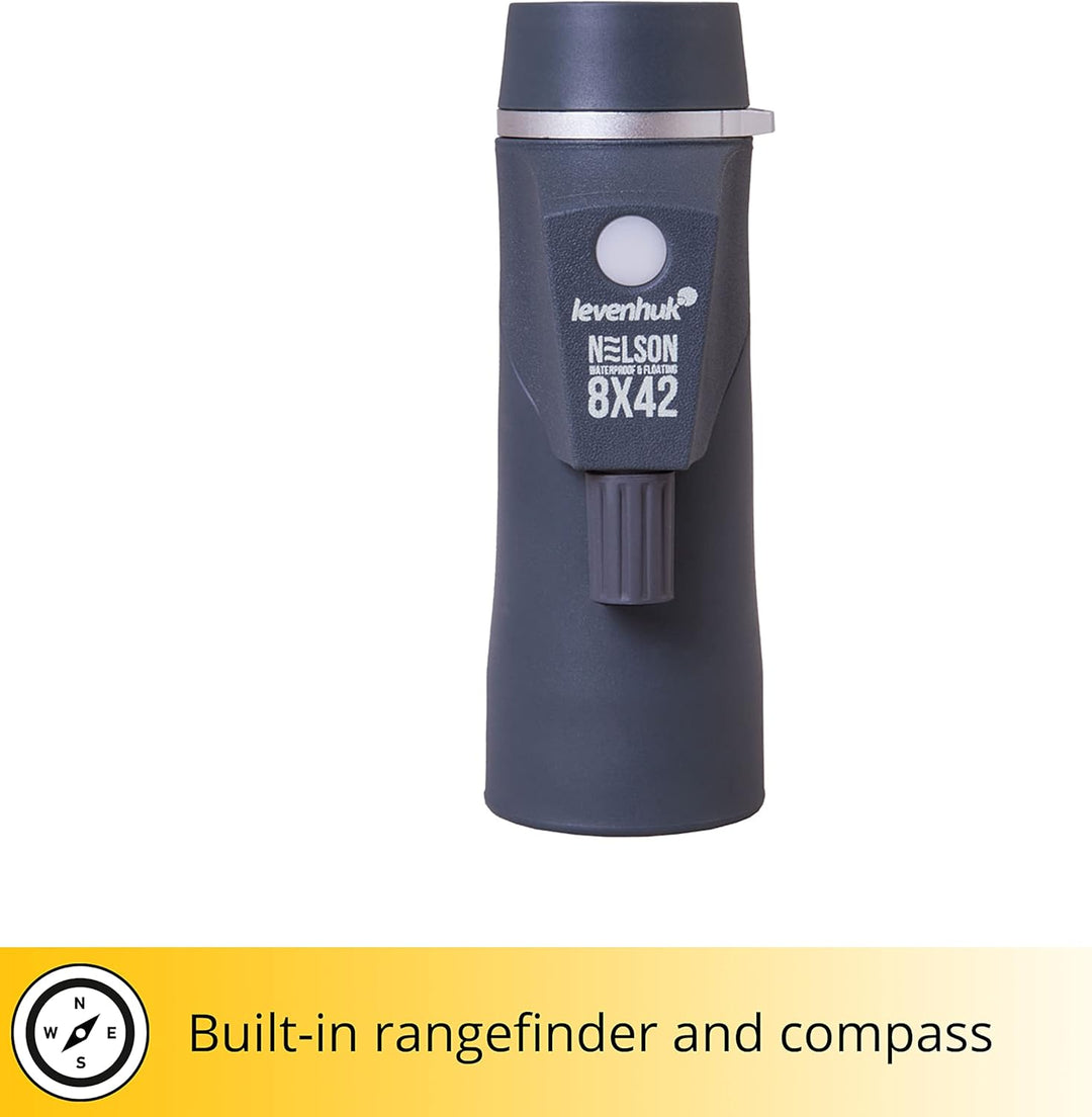 Levenhuk Nelson 8x42 Wasserdichtes Marinefernrohr mit Absehen, Kompass, Durchgehend Mehrfachvergütet