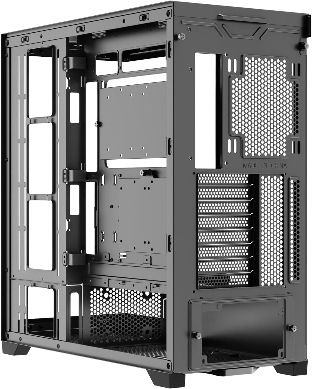 Xilence X818.ARGB XILENT Gleam Gaming PC Gehäuse, 4X 140mm ARGB Lüfter, ATX Midi Tower Case, Aquariu
