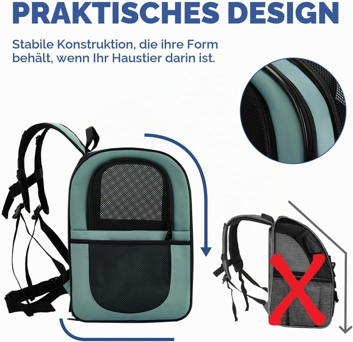 APOLLO WALKER Pet Carrier Rucksack für kleine Katzen und Hunde, Welpen, zweiseitiger Eingang, Sicher