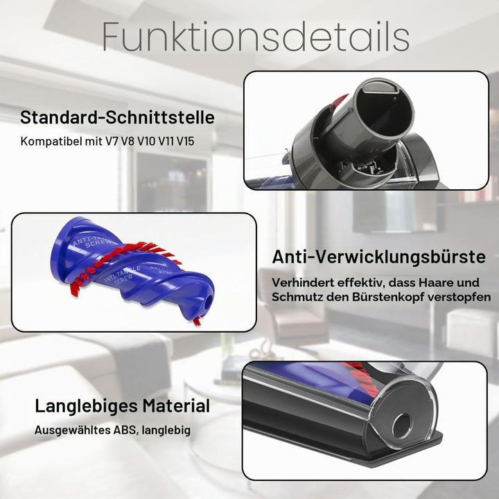 Mini Turbinendüse für Dyson V7 V8 V10 V11 V15 Staubsauger,Elektrische Matratzenbürste Kompatibel für