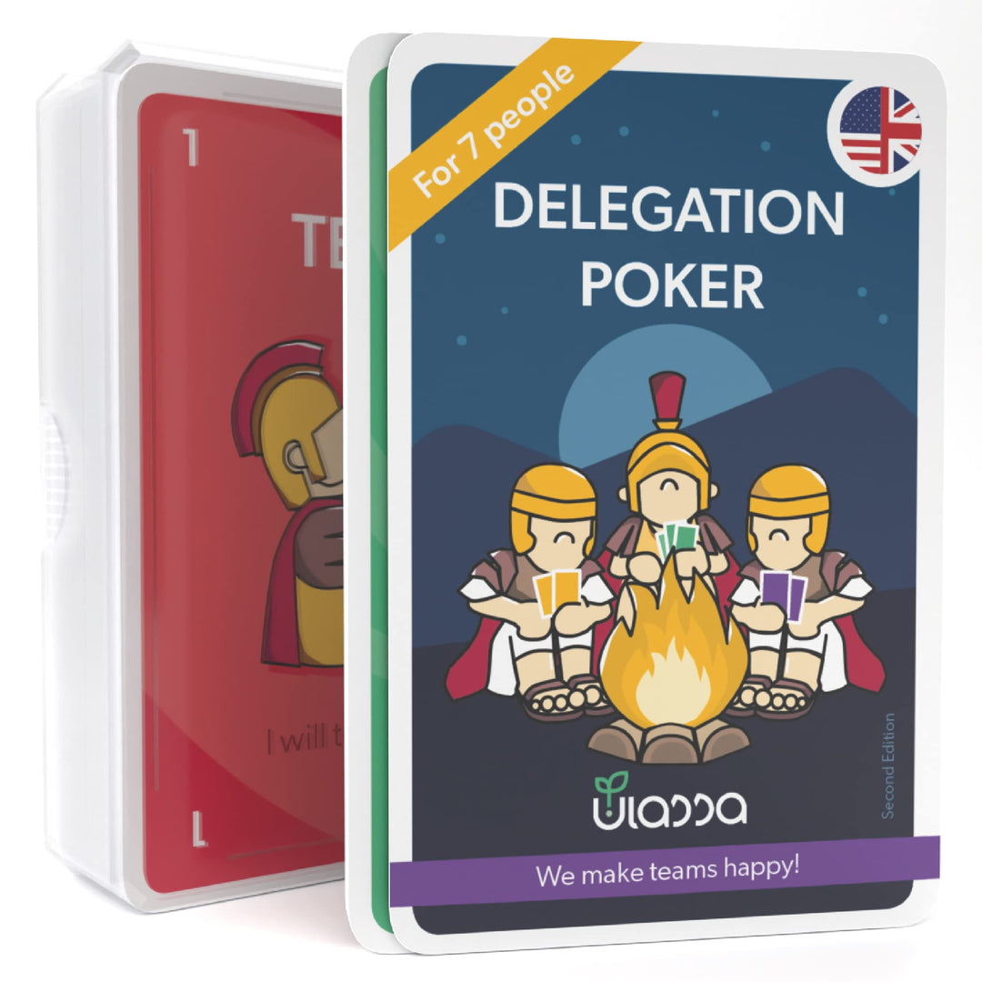 Delegation Poker Karten Set - 3-7 Personen - Für Agile Unternehmen zur effektiven Delegation von Ver