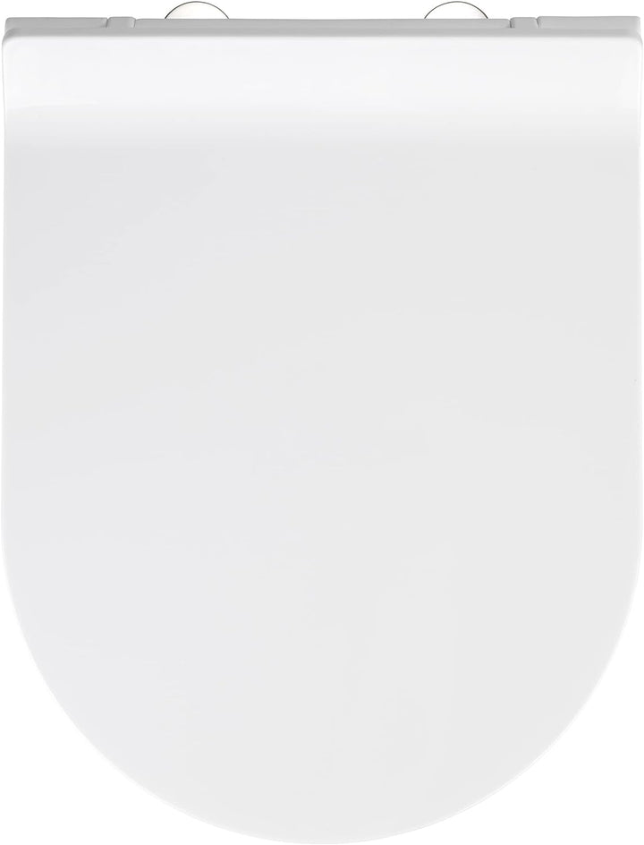 WENKO WC-Sitz Habos, Toilettensitz mit Absenkautomatik, WC-Deckel mit Fix-Clip Hygiene-Befestigung,