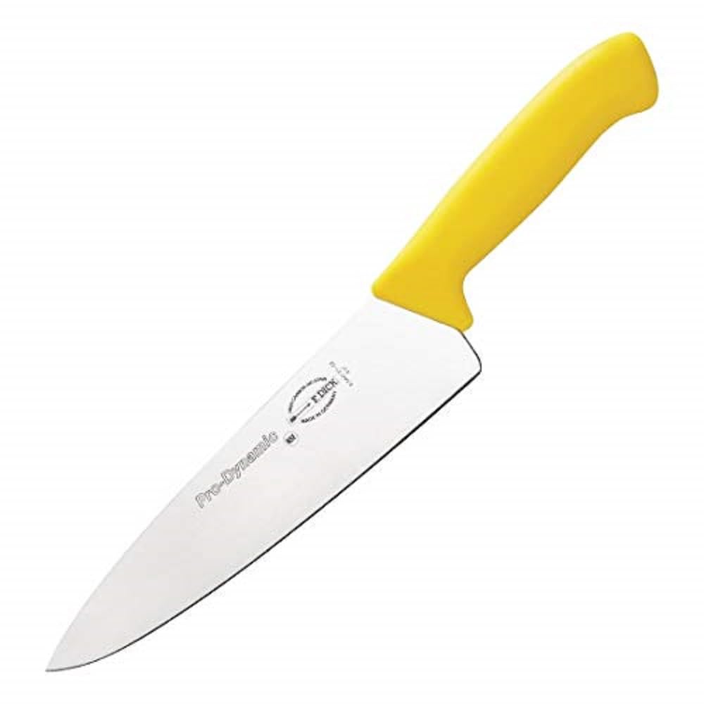 F. Dick ProDynamic Kochmesser gelb (Klingenlänge 21 cm, Küchenmesser, Klinge X55CrMo14 Stahl, Härte