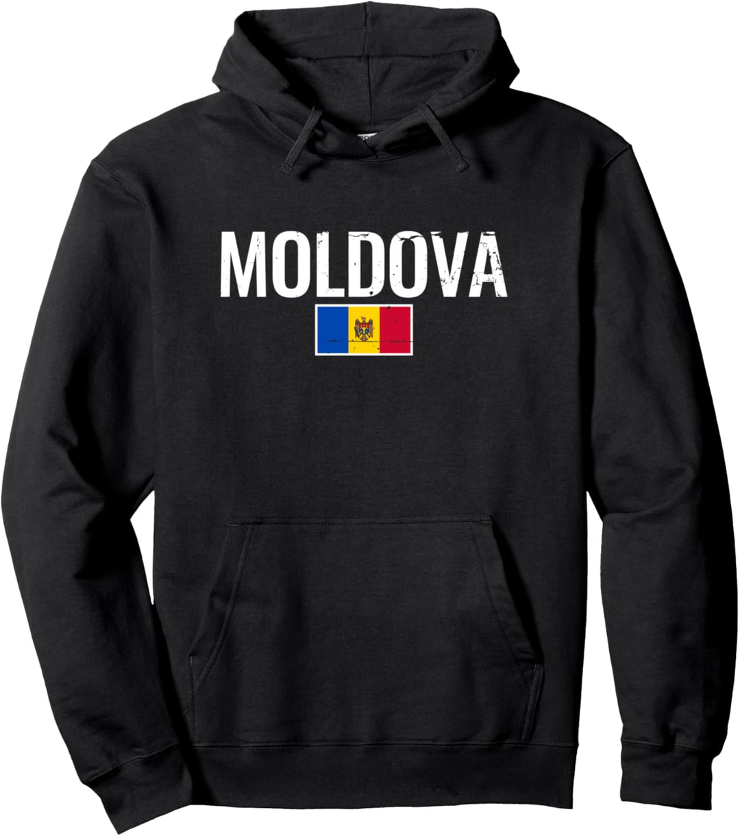 Moldawien Moldova Moldawische Flagge Stolzer Moldawier Pullover Hoodie