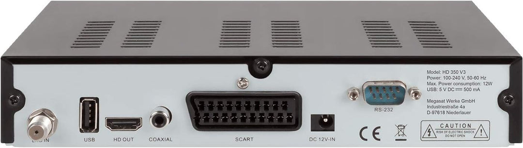 Megasta Sat-Receiver Megasat HD 350, 12 / 230 Volt