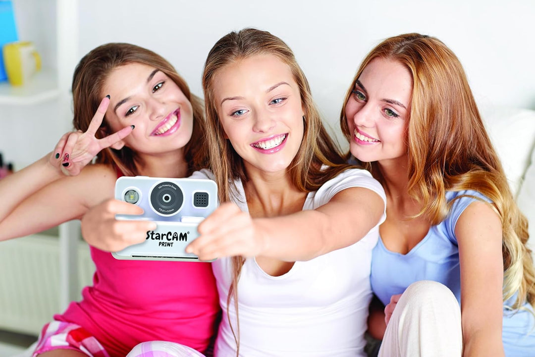 Lexibook, StarCAM Print HD, Kamera mit Sofortdrucker, Foto-, Video-, Selfie-, Musik- und Spielfunkti