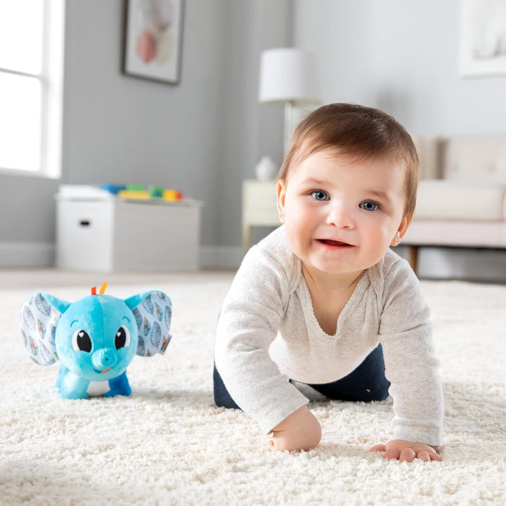 LAMAZE Puffaboo Elefant, Babyspielzeug für Neugeborene, sensorisches Spielzeug für Babys, Geschenk f