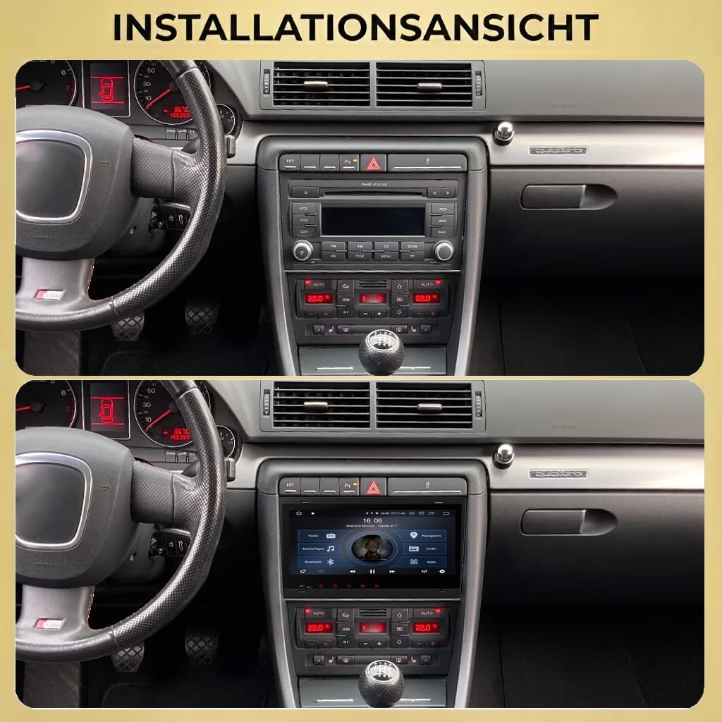M.I.C. AA48-L2 Android 14 Autoradio mit Navigation: MediaTek MT6765V, 4GB+64GB, 8.8 Zoll QLED Displa