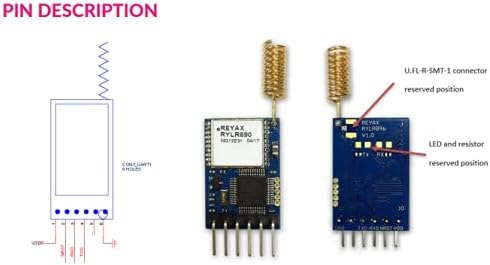 REYAX RYLR896 Lora-Modul SX1276 UART 868MHz 915MHz-Antenne bei Befehl FCC NCC