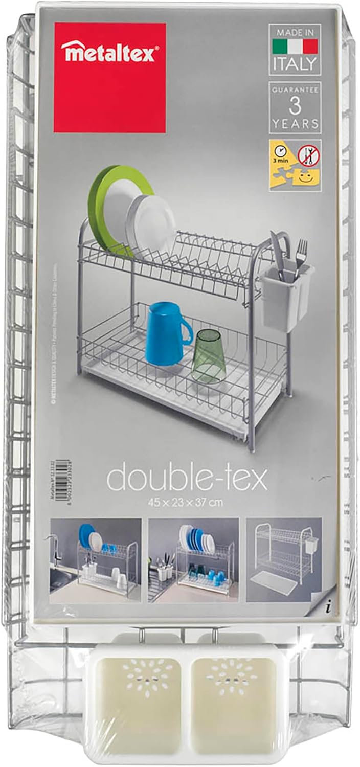 METALTEX ESCURREPLATOS Double-TEX, Detailed in The Description, weiss, 45x23x37