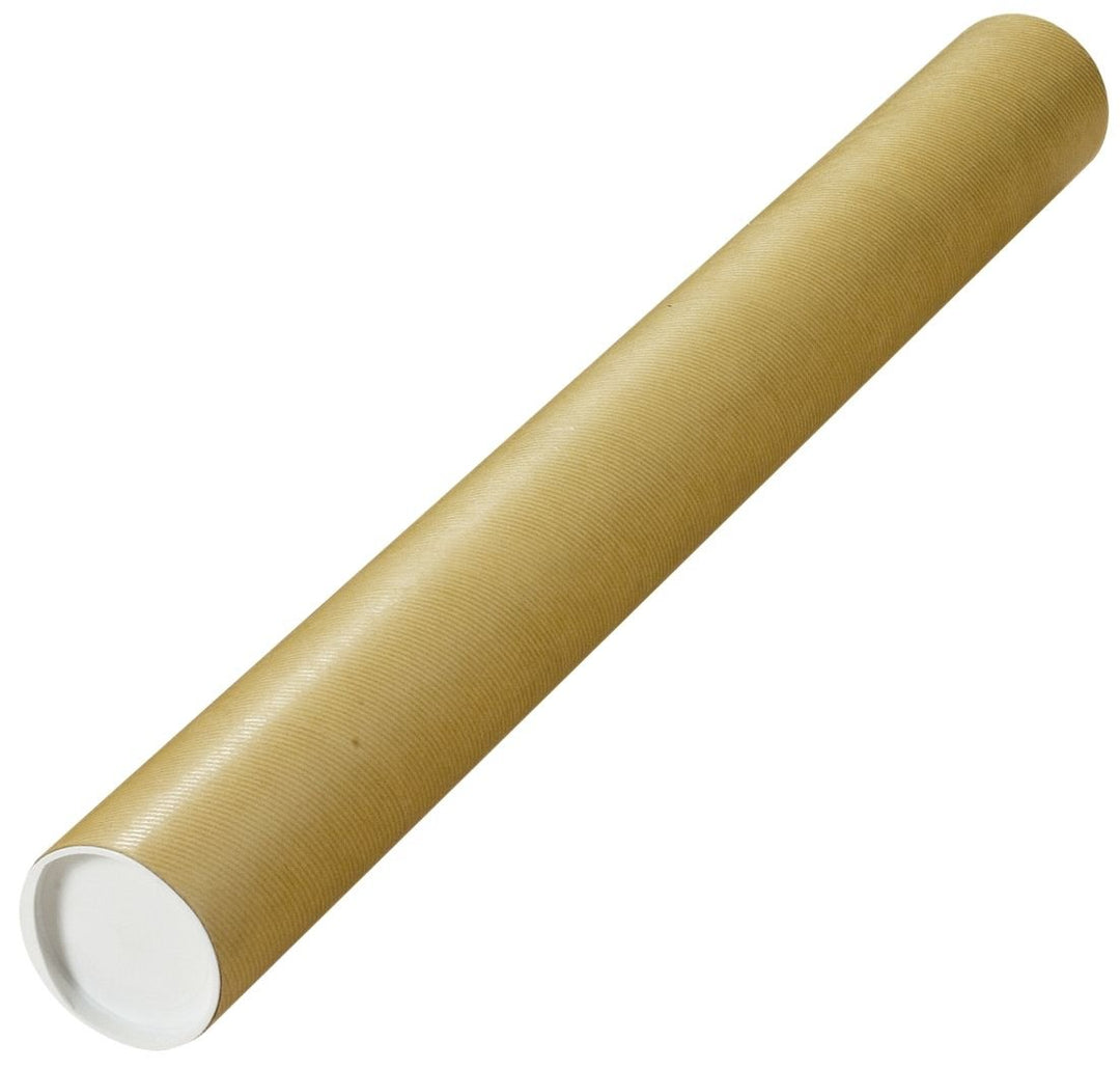Versandrohre mit vormontierten Verschlusskappen Ø 750x80 mm, braun, 10 Stück