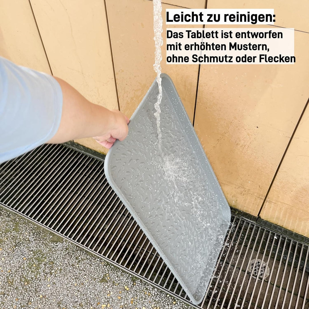 Schuhwanne - Grosse Schuhabtropfschale für Schuhregal Outdoor, Auffangwanne aus Kunststoff, Abtropfs